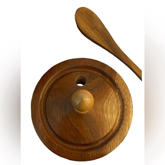 Checkerboard Wood Serving Dish - Picture 4 of 5